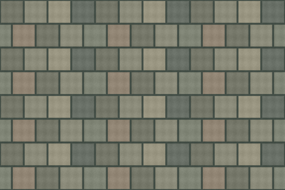 Fieldstone color map repeated across a rectangular sample