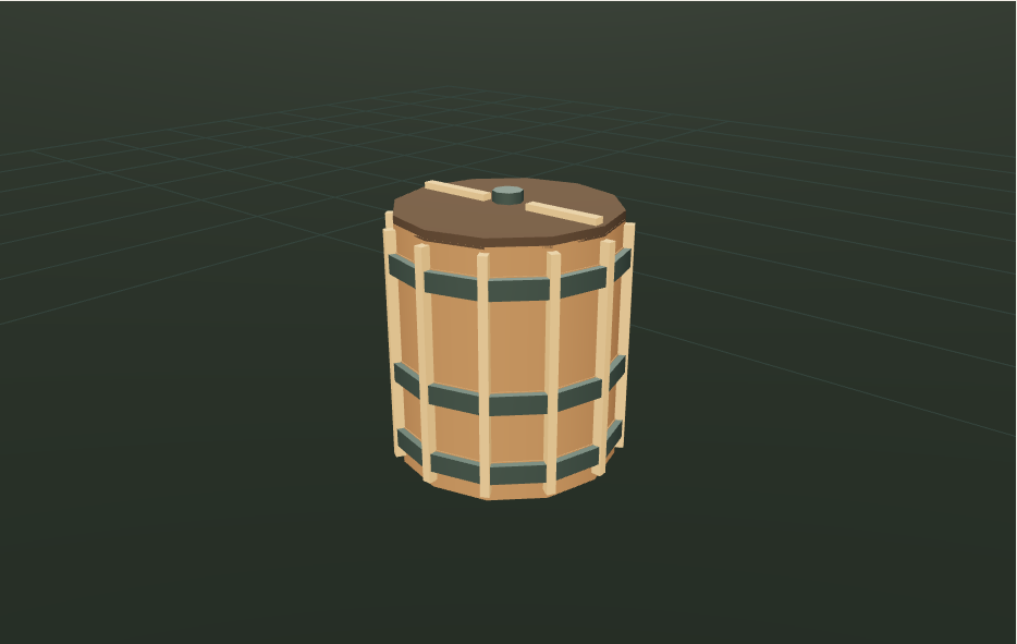 Render of Timber Rain Barrel