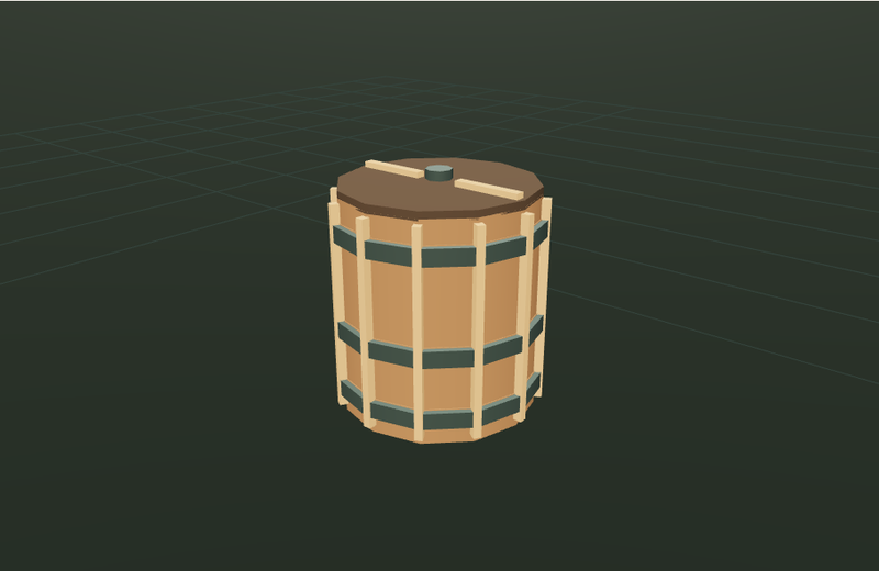 Render of Timber Rain Barrel